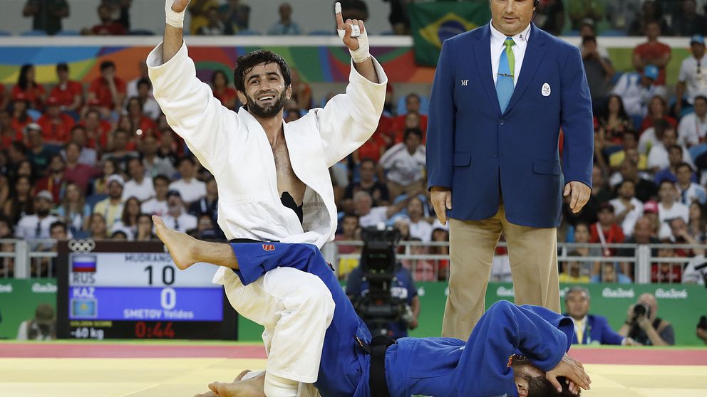 Judokan Beslan Mudranov tog Rysslands första guldmedalj i Rio.