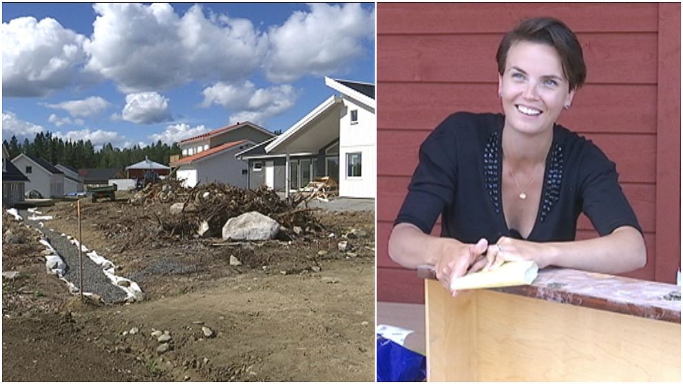 Anna Holmström har precis flyttat till den nya stadsdelen i Skellefteå: Västra Eriksberg.