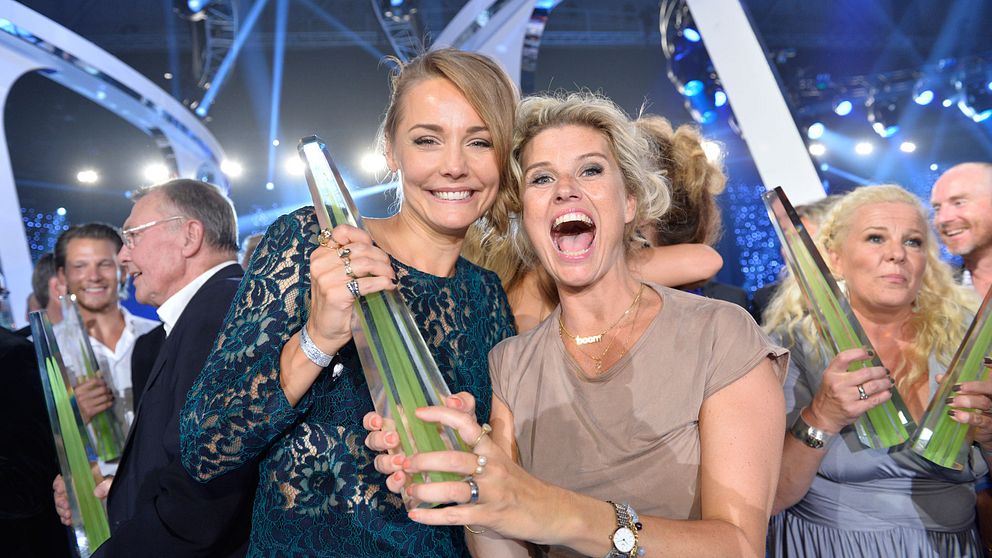 Carina Berg och Christine Meltzer prisades som årets bästa kvinnliga programledare 2015.