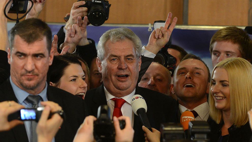 Milos Zeman, Tjeckiens nyvalde president