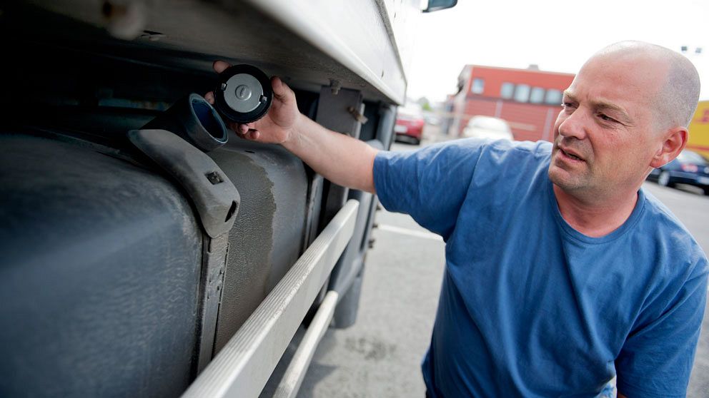 Jörgen Billman, transportledare på åkeriet GB Framåt som råkat ut för dieseltjuvar