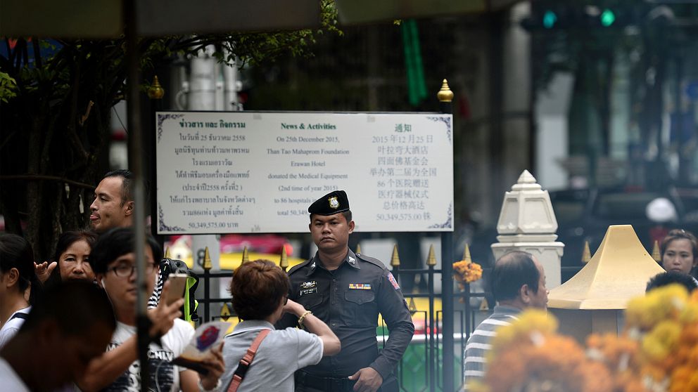 Säkerheten utökades även i Bangkok efter bombdåden på andra orter i Thailand.
