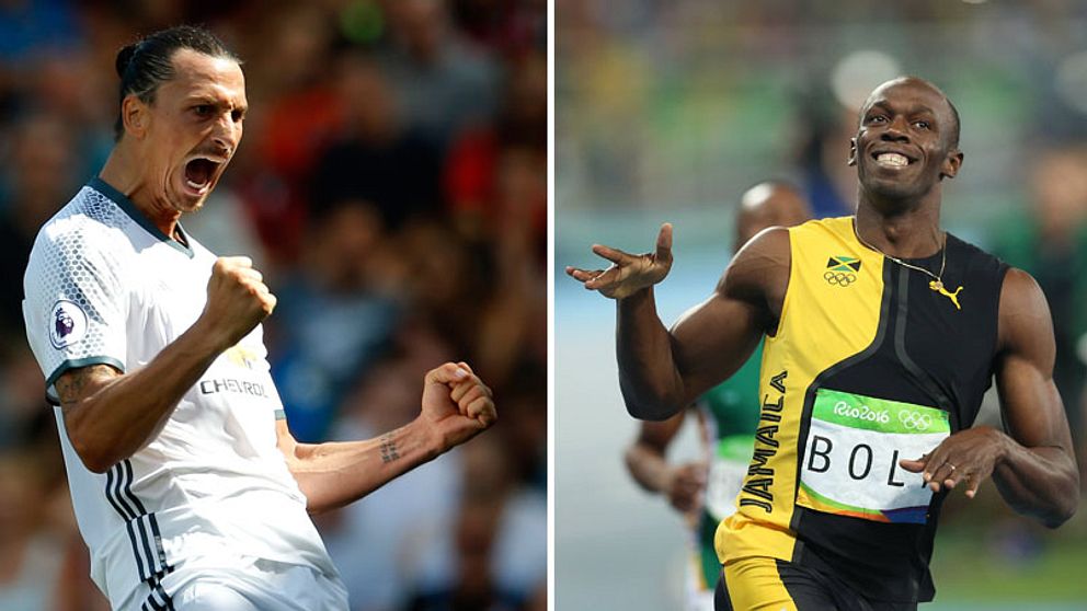 Zlatan och Bolt – två giganter.