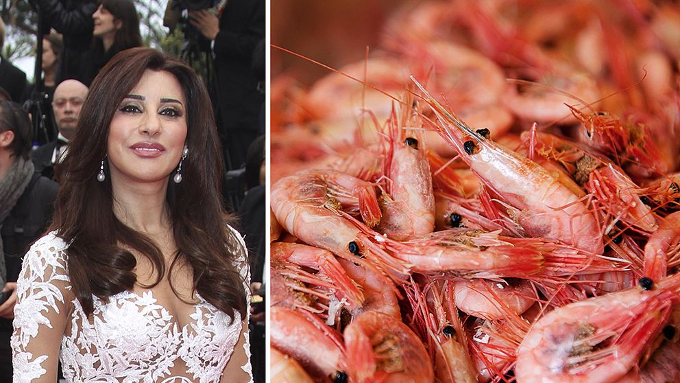 Najwa Karam, här vid internationella filmfestivalen i Cannes 2012. Räkor.