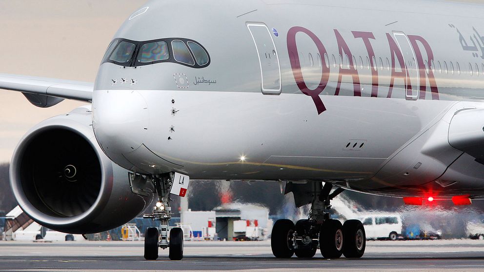 Flygplan från Qatar Airways.