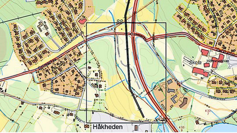 Detaljplan över det planerade handelsområdet Kajshedskrysset i Torsby