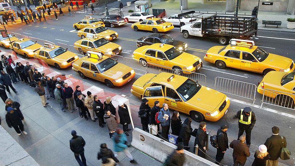 Gula taxibilar i New York.