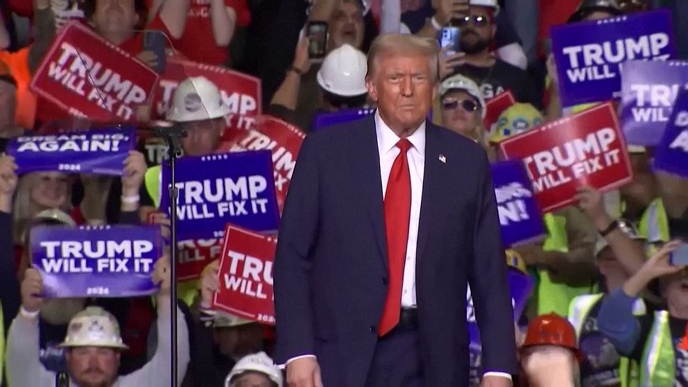 Trump talar inför anhängare