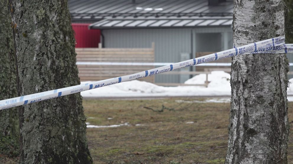 avspärrningsband vid skutberget