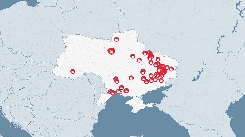 Alla Iskanderattacker i Ukraina sedan februari 2022
