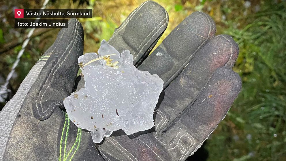 Stora hagel i Västra Näshulta Sörmland