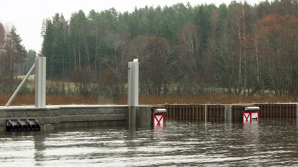 Översvämningsskyddet i Glafsfjorden utanför Arvika.
