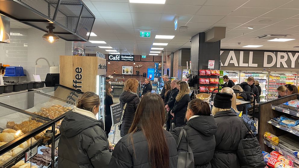 Tyst minut i matbutik