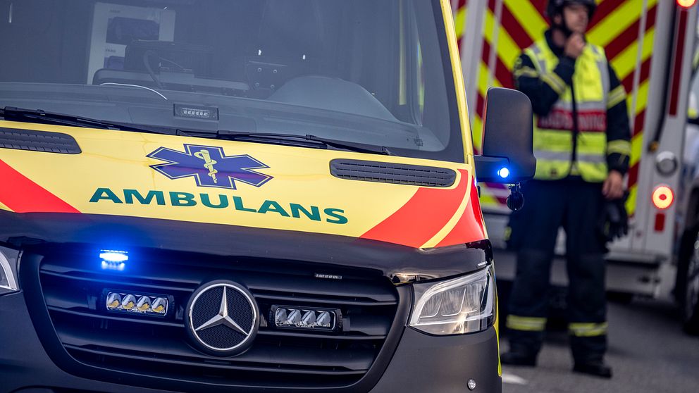 Genrebild på ambulans.