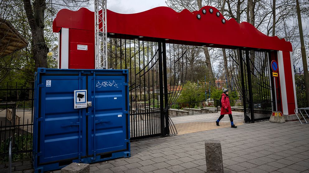 Entré till Folkes park i Malmö.