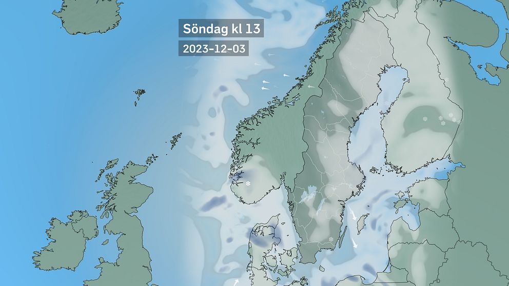 Väderutvecklingen de kommande dagarna