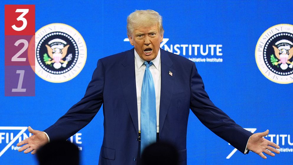 USA:s president Donald Trump talar på Future Investment Initiative (FII) Institute.