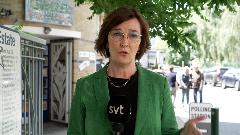SVT:s reporter Anna-Maja Persson på plats i London