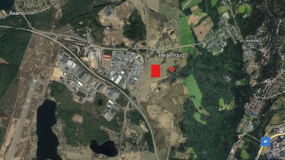 Satellitbild över Hedenstorps industriområde
