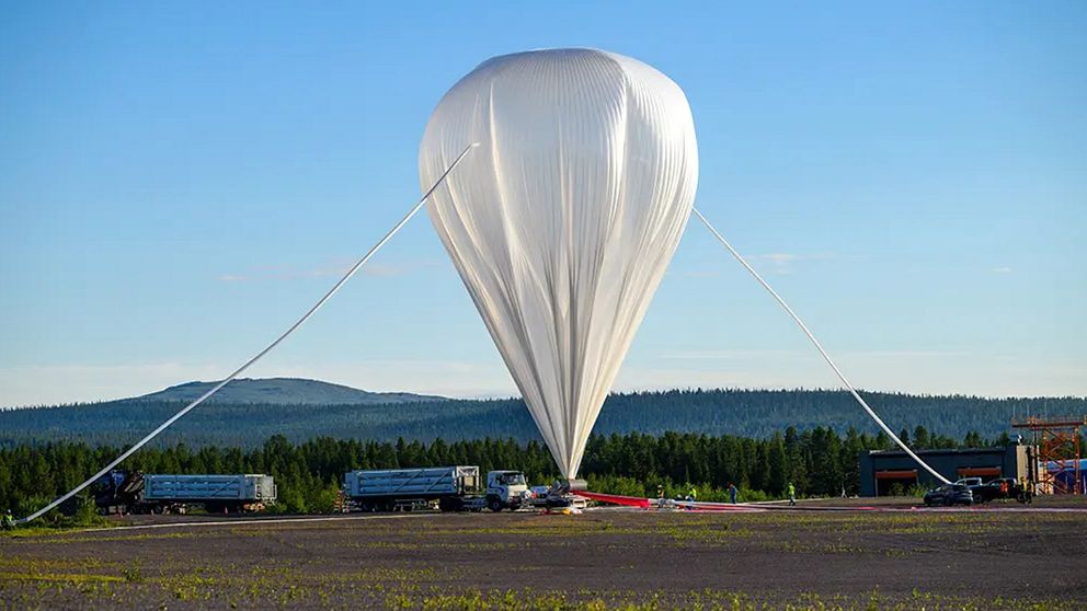 Jätteballong släpps från Esrange