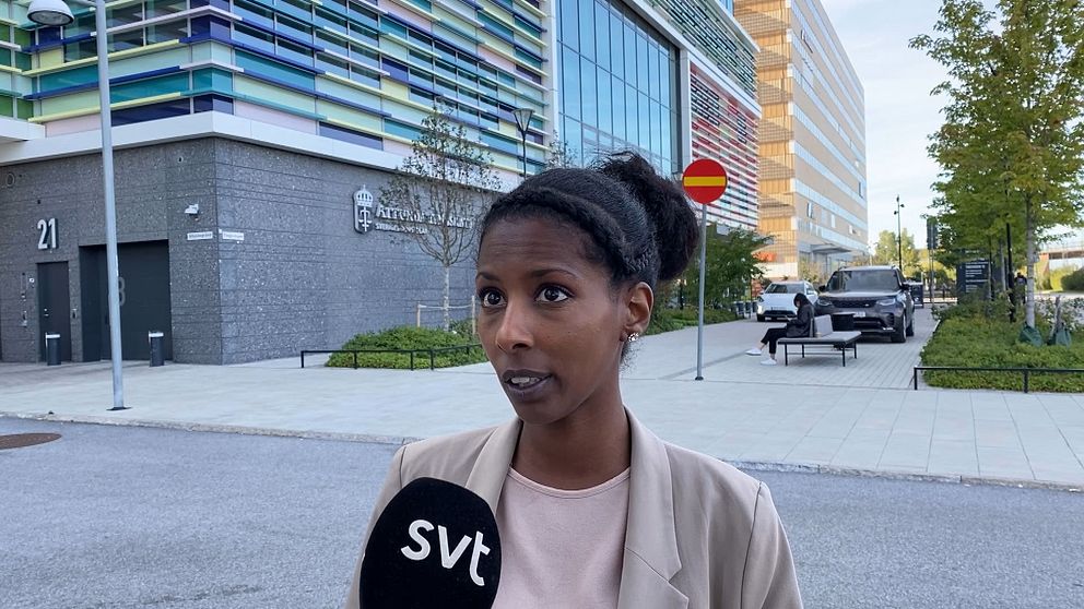 Sofia Yohannes vid Attunda tingsrätt efter 15:e dagen av rättegången angående det stora knarktillslaget i Sundsvall.