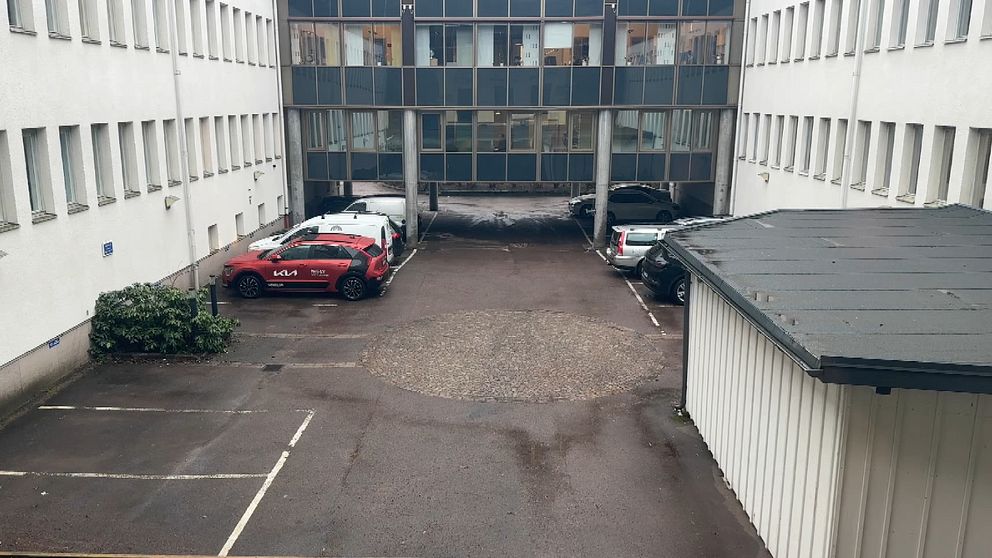Innergården vid tingsrätten i Karlstad.