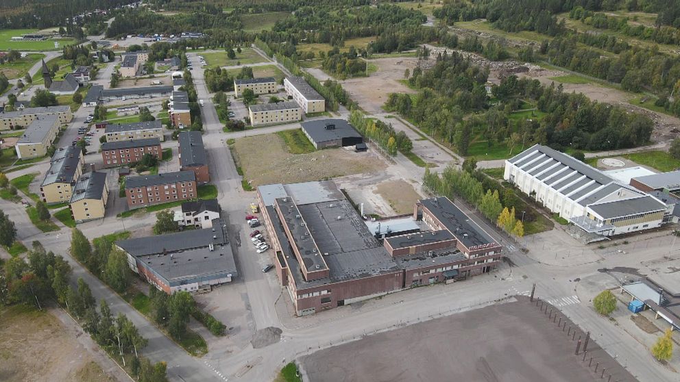 Drönarbild på Malmberget.