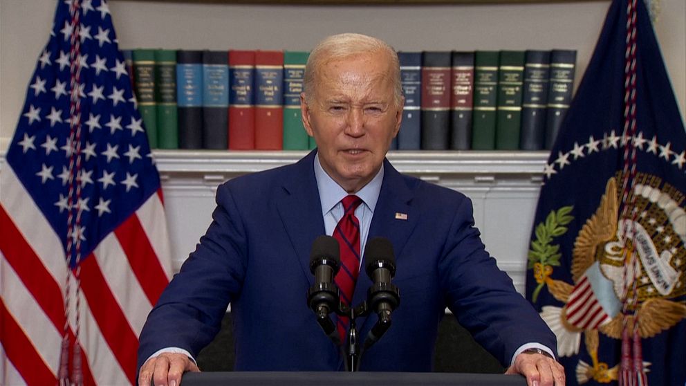 USA:s president Joe Biden kommenterar protesterna på amerikanska universitet mot situationen i Gaza