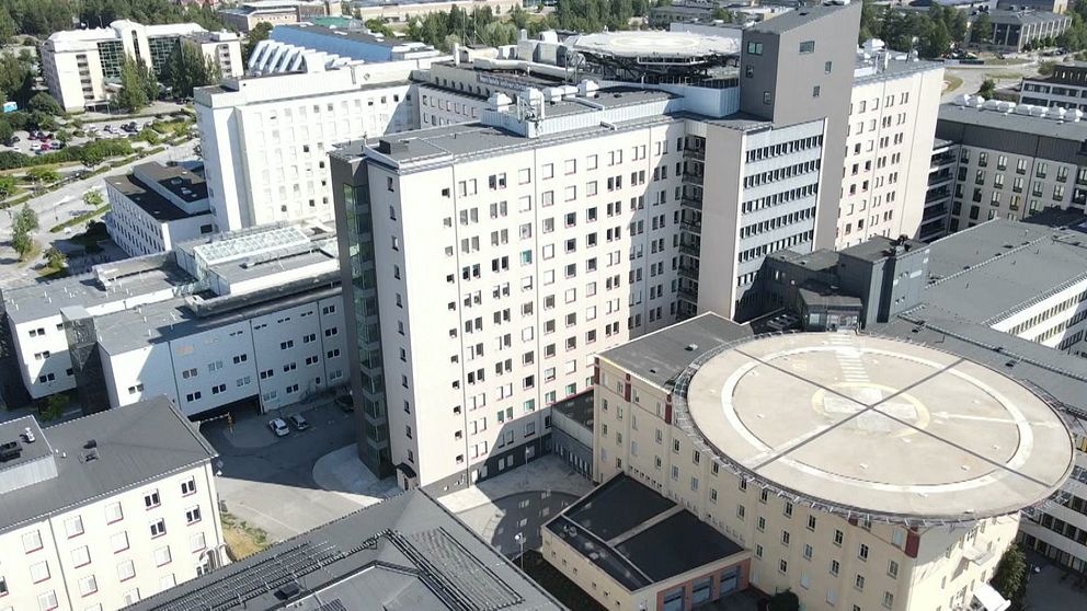 Sjukhuset i Umeå filmat från luften