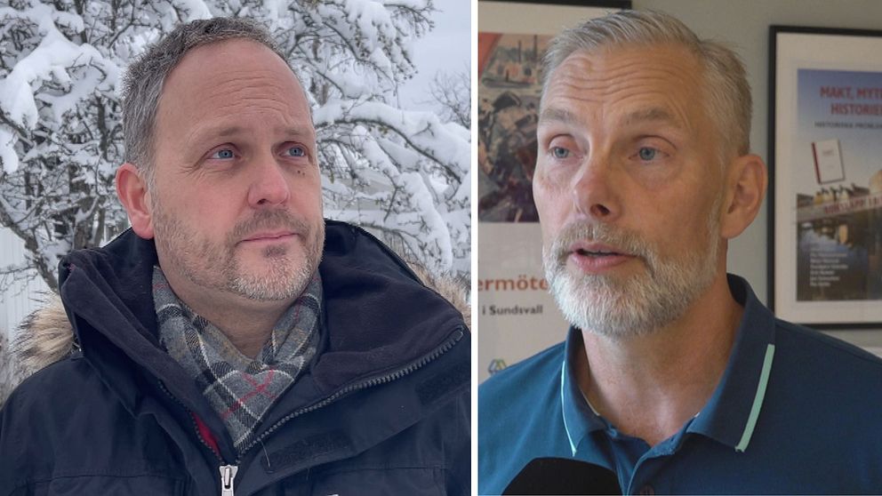 Jörgen Berglund (M) till vänster och Stefan Dalin (S) till höger.