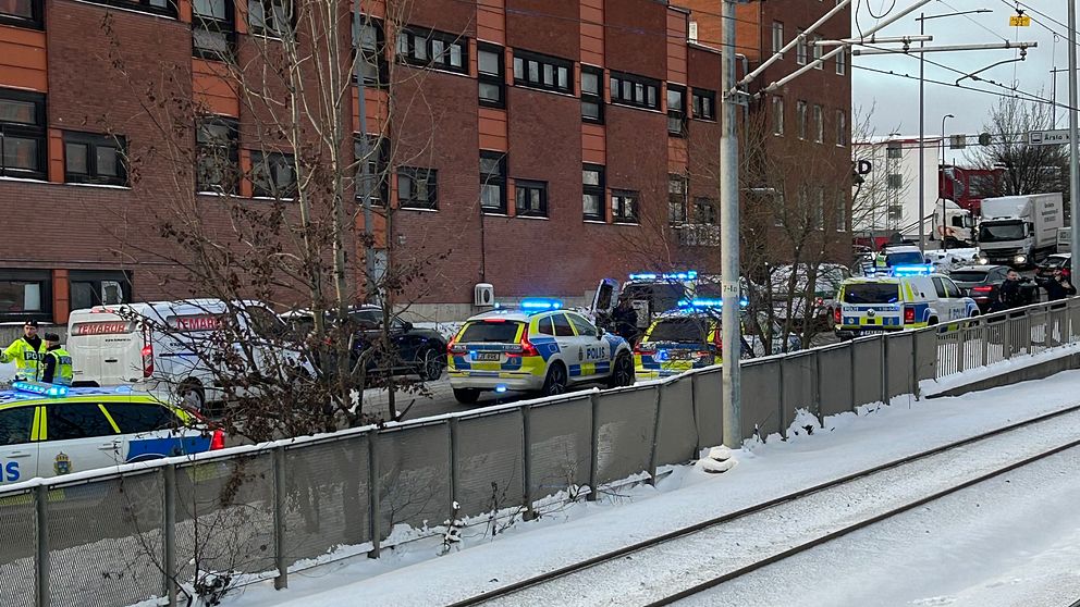 Bild från gripandet vid Årstaberg