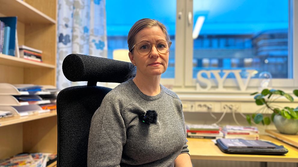 Nina Wendel, universitetsadjunkt SYV programmet i Umeå, sitter på sitt kontor