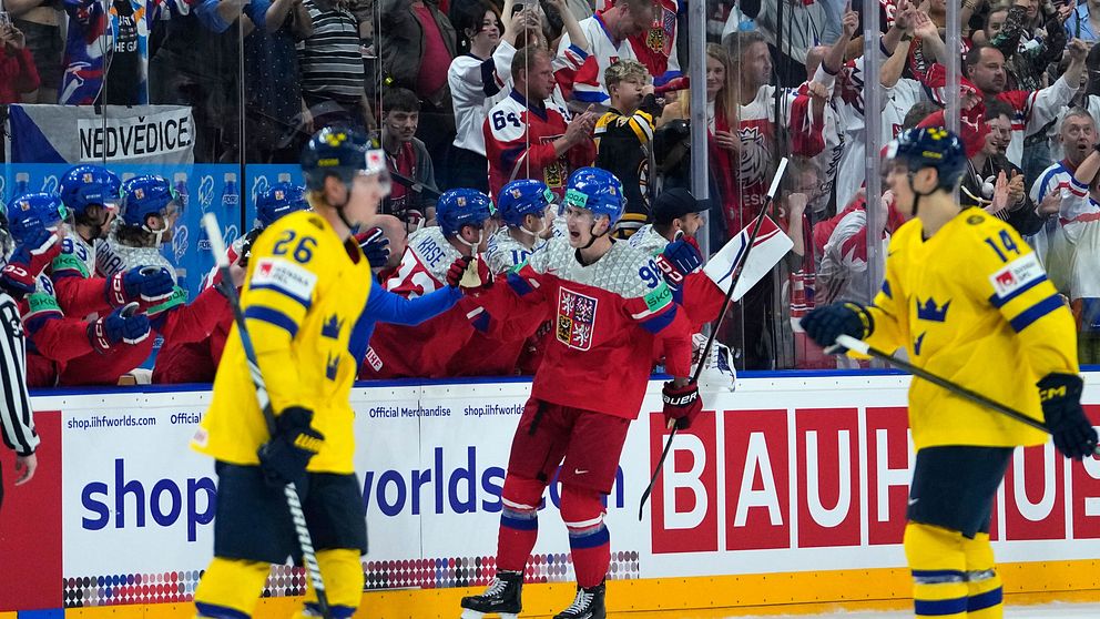 Martin Necas firar i mötet med Tre Kronor