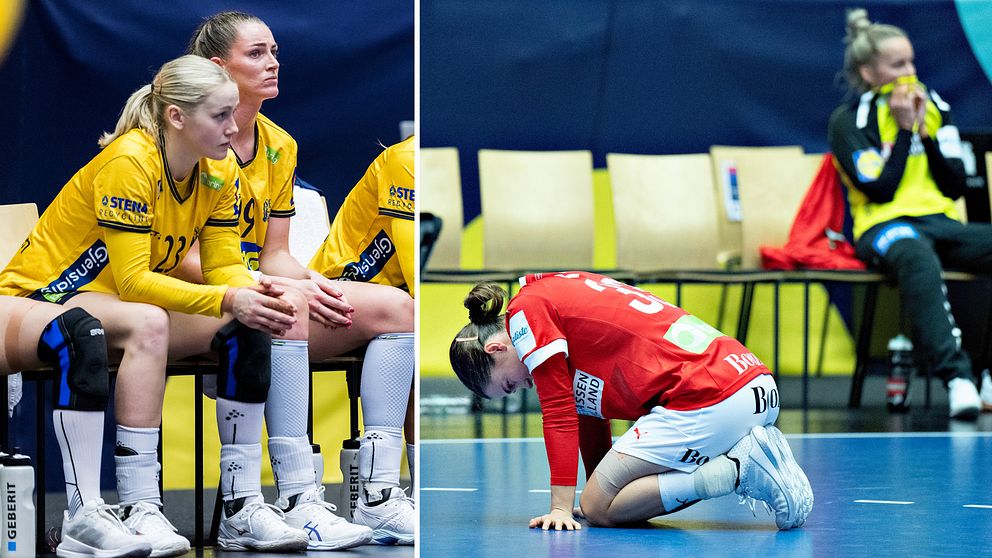Sverige och Danmark deppar efter semifinalförlusterna.