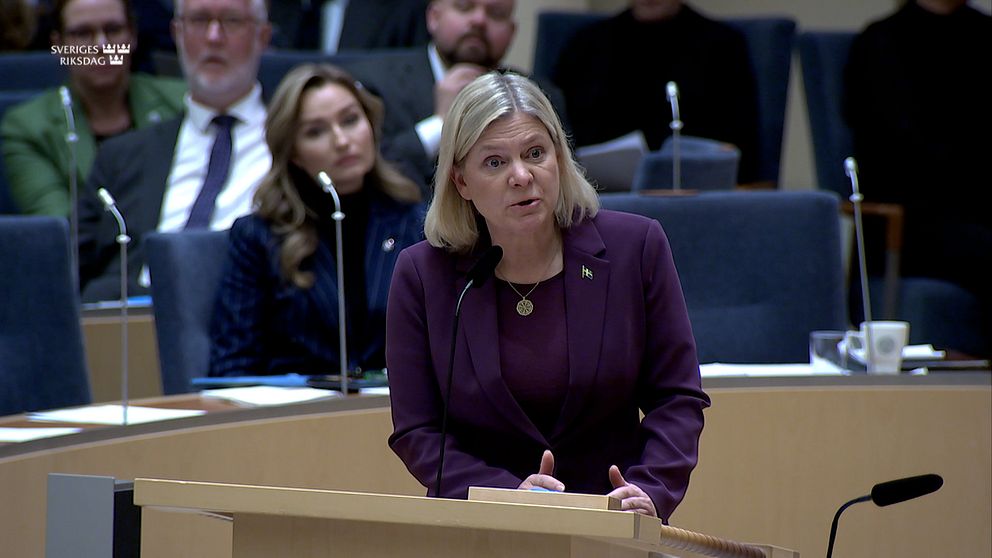 Magdalena Andersson (S) är upprörd på grund av statsminister Ulf Kristerssons (M) uttalande.