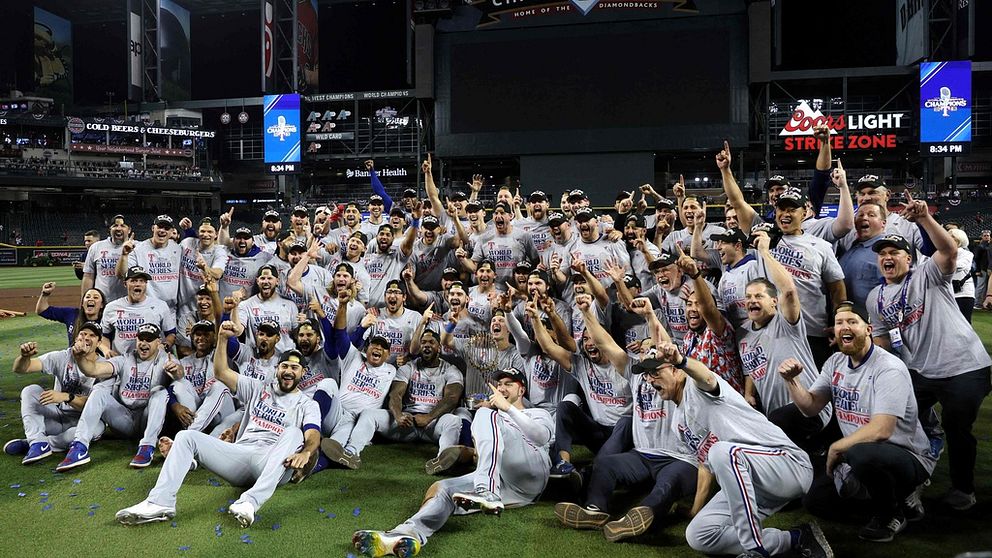 Texas Rangers vann World Series för första gången i natt.