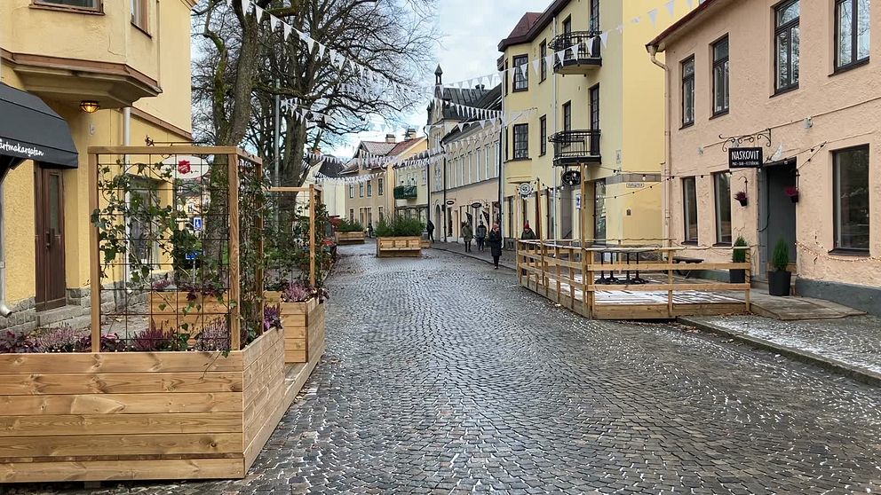 Hospitalsgatan i Strängnäs vintertid