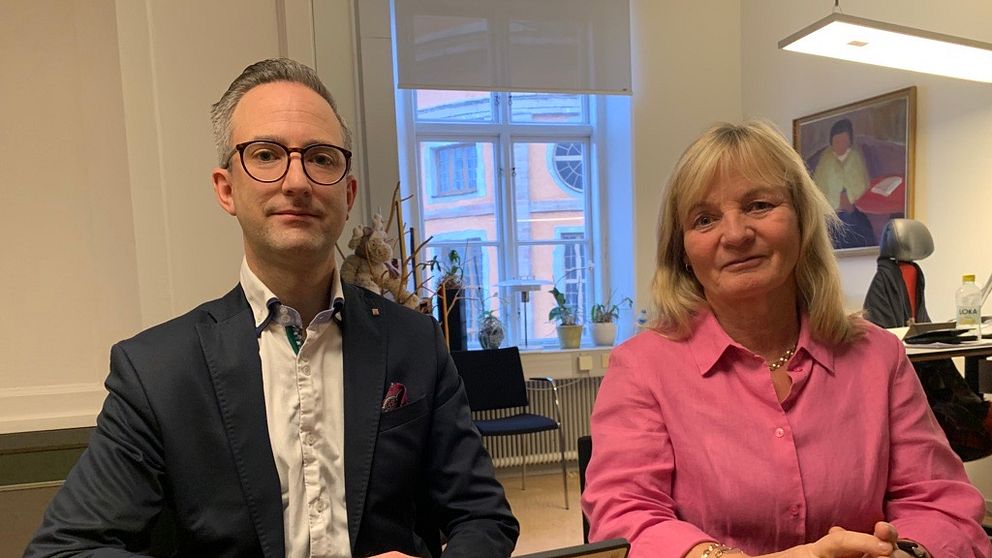 Niklas Hörling, digitaliseringschef och Annette Andersson, kommundirektör på Kalmar kommun.