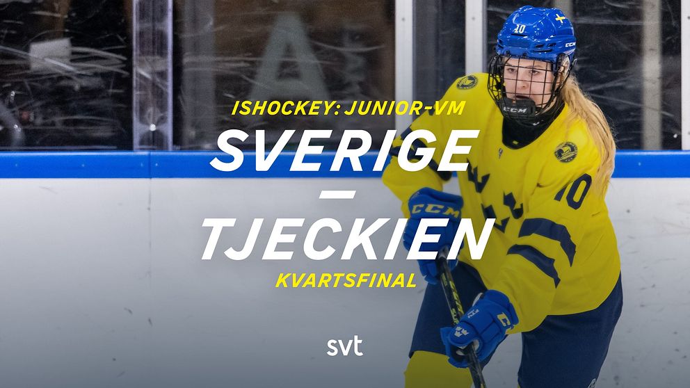 Kvartsfinal där Sverige spelar mot Tjeckien, i Junior-VM för damer, som spelas i Schweiz. – Kvartsfinal: Sverige-Tjeckien