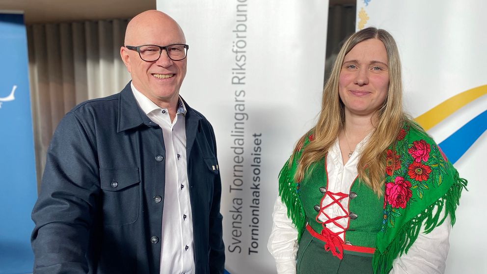 Terje Raatamaa och Eva Kvist Svenska tornedalingars riksförbund.