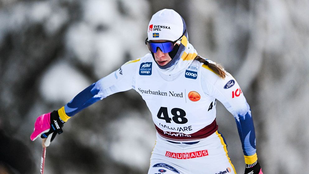 Längdskidor Jessie Diggins överlägsen i Gällivare dubbelt svenskt på