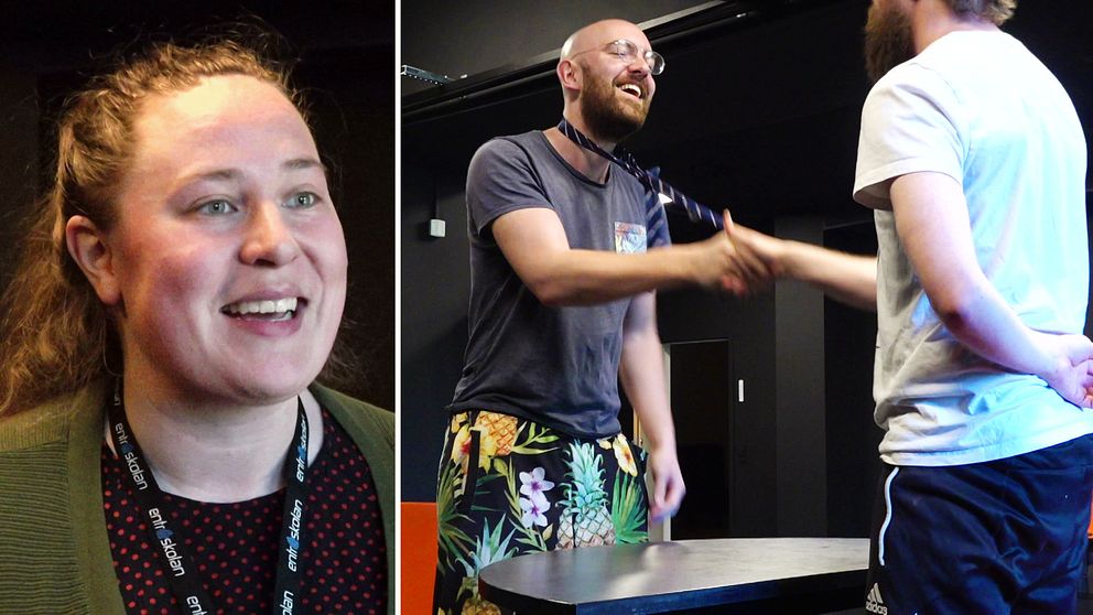 Revygruppen Gillet repar sin senaste utställning på Entréskolan i Örebro.