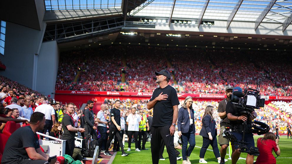 Jürgen Klopp tog ett känslomässigt farväl av Liverpool.