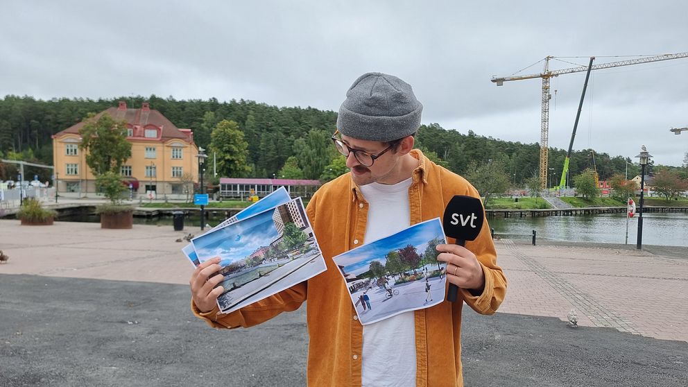 SVT visar kommunens visions-bilder för förbipasserande. Se i klippet vad några av Södertäljes medborgare tycker.