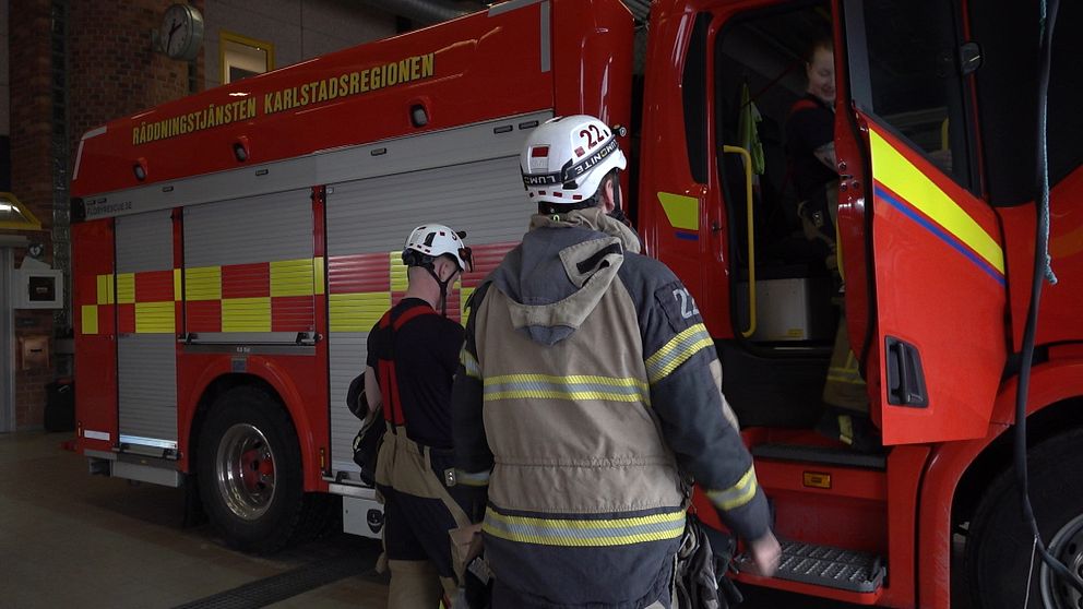 Brandbil, räddningstjänsten Karlstadregionen, brandmän