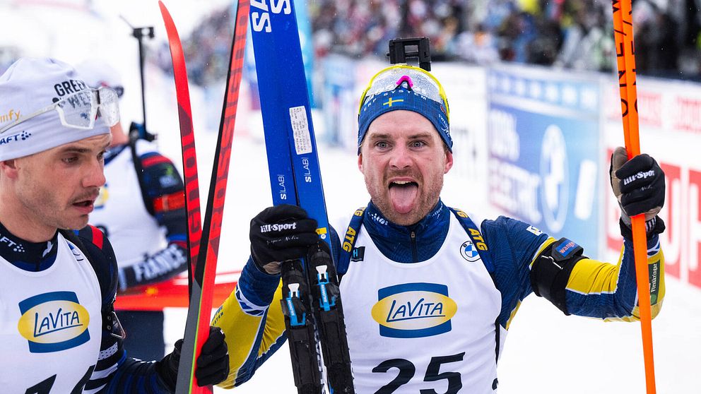 Jesper Nelin blev trea i masstarten i Holmenkollen