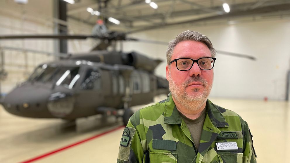 Överstelöjtnant Fredrik Petersson, chef för flygunderhåll på Helikopterflottiljen.