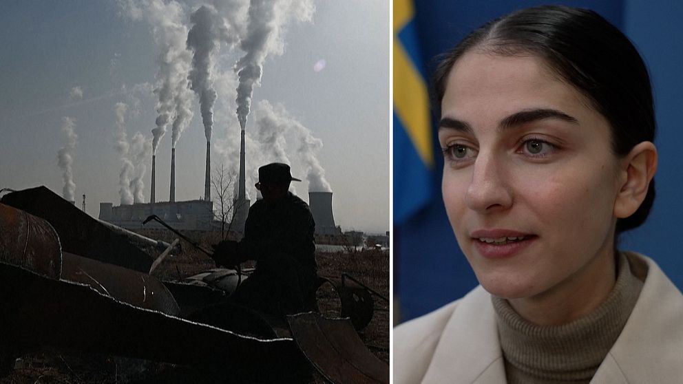 Splitbild klimatminister Romina Pourmokhtari.