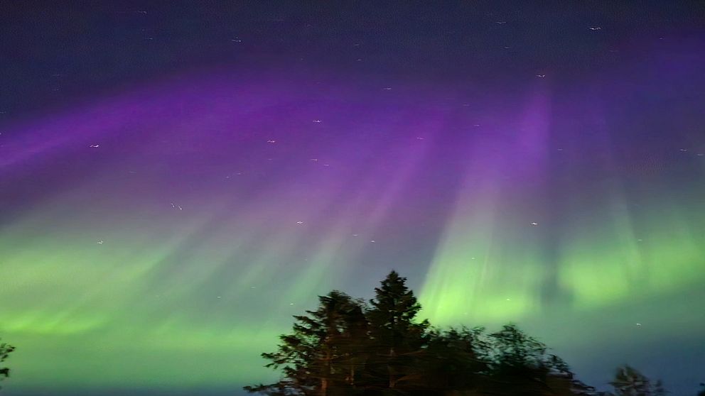 Norrsken i Västernorrland.