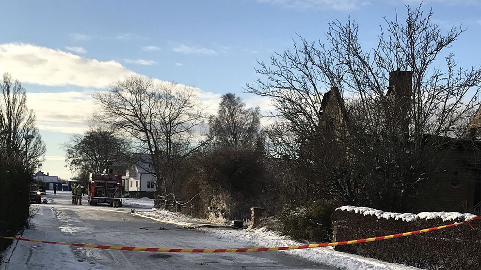 Nedbrunnet hus i Mörbylånga